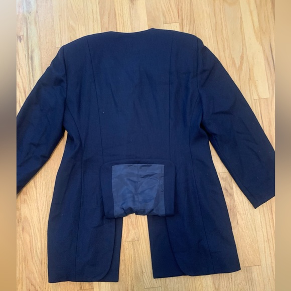 Carlisle Womens Jacket Balder 100% Wool Size S Navy blue 3/4 Sleeves - Picture 5 of 6
